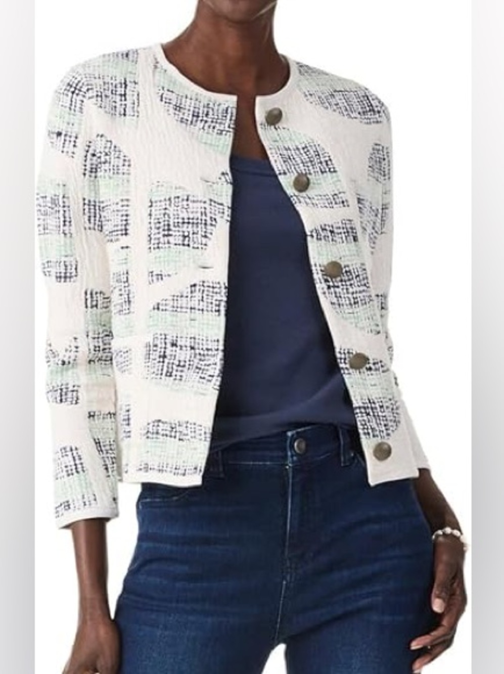 NIC+ZOE Circle Sequence Knit Jacket. 